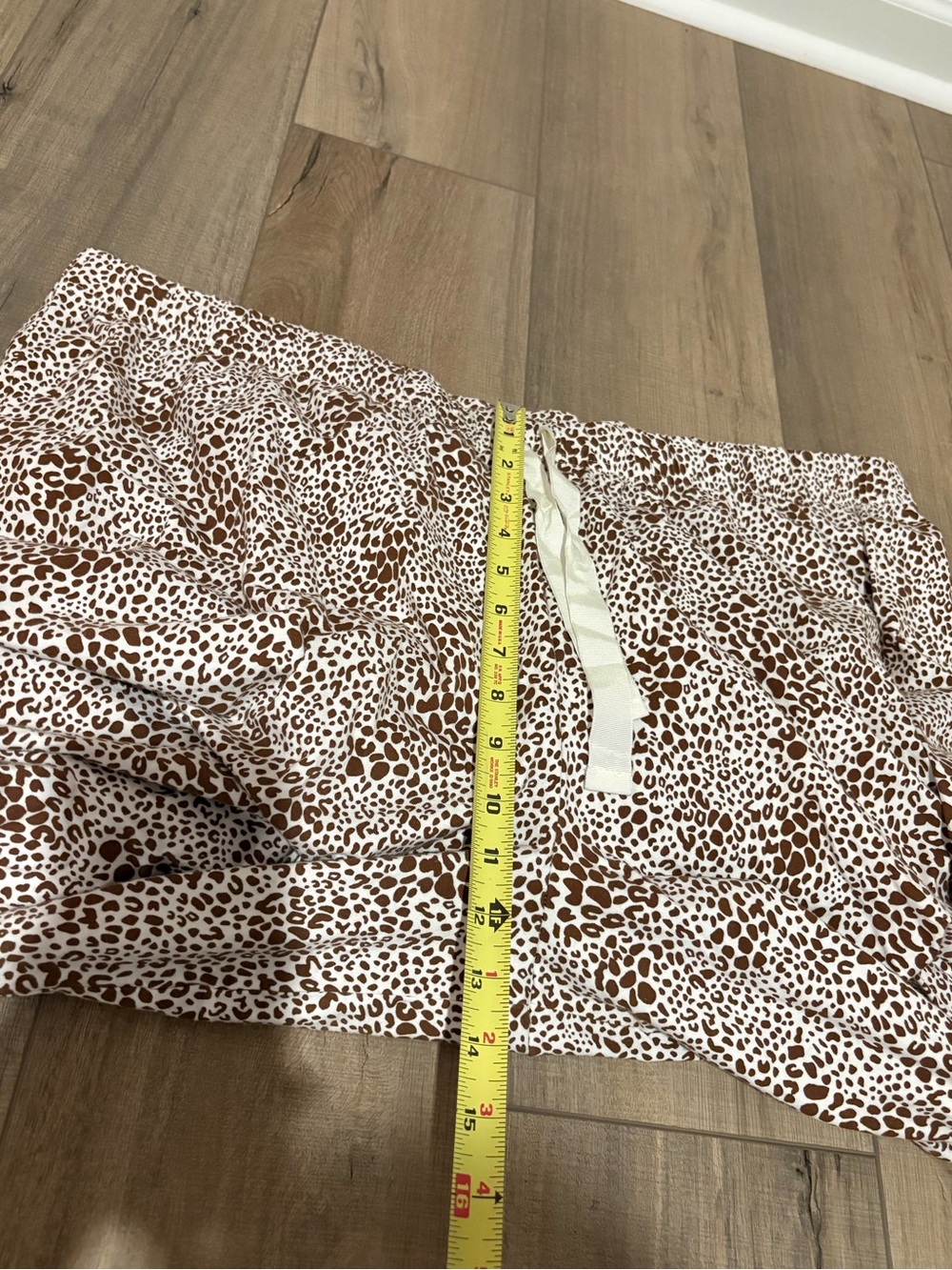 LANDS' END Pajama pants Pockets Leopard Print cream brown size 2X - Picture 7 of 8